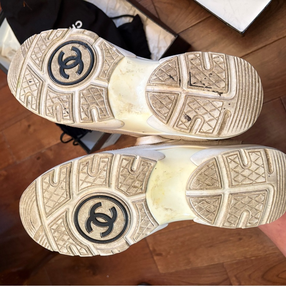 Chanel Leather & Suede Sneakers - Picture 5 of 16